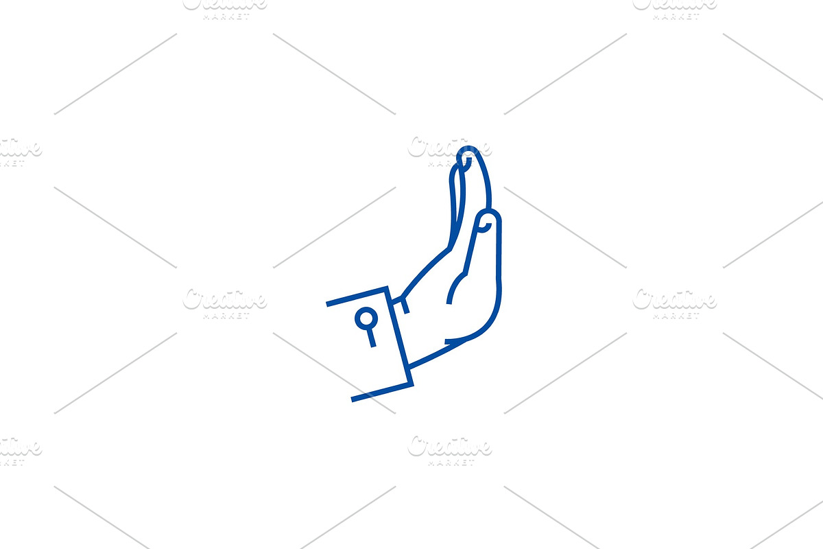 Protest hand, no line icon concept in Illustrations - product preview 8
