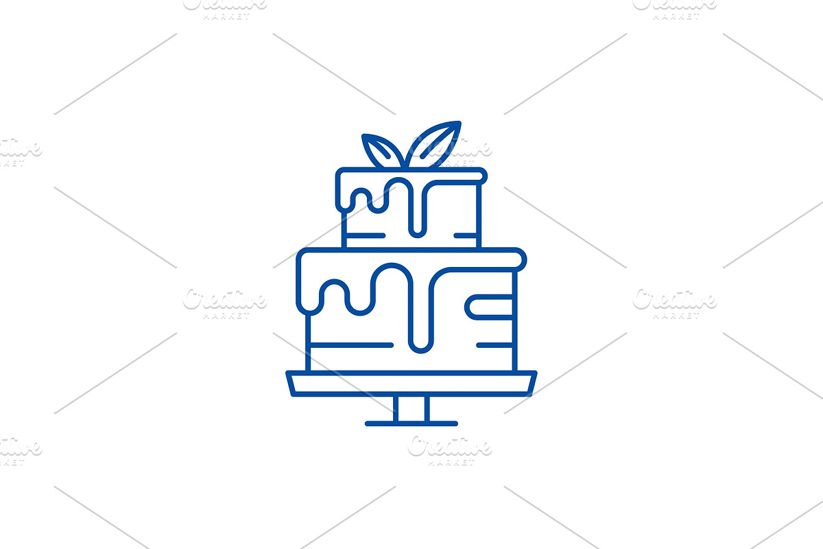 Pudding line icon concept. Pudding in Illustrations - product preview 8