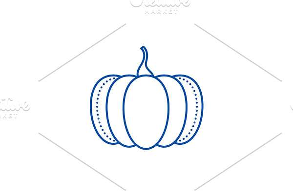 Pumpkin line icon concept. Pumpkin