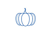 Pumpkin line icon concept. Pumpkin
