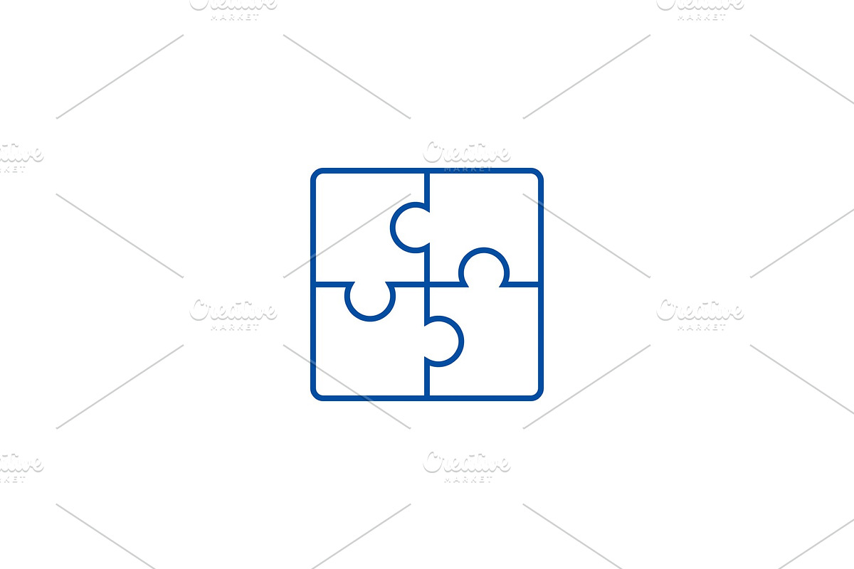 Puzzle line icon concept. Puzzle in Illustrations - product preview 8