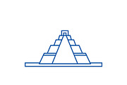 Pyramid line icon concept. Pyramid