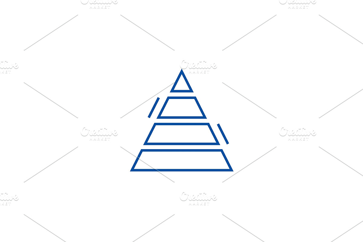 Pyramid chart line icon concept in Illustrations - product preview 8