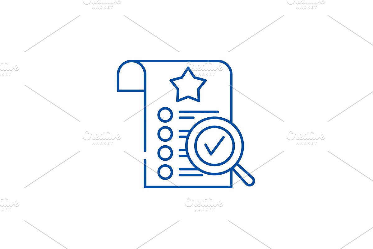 Quality control line icon concept in Illustrations - product preview 8