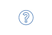 Question line icon concept. Question