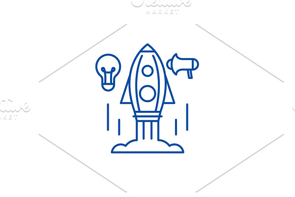 Quick start up business line icon