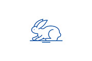 Rabbit line icon concept. Rabbit