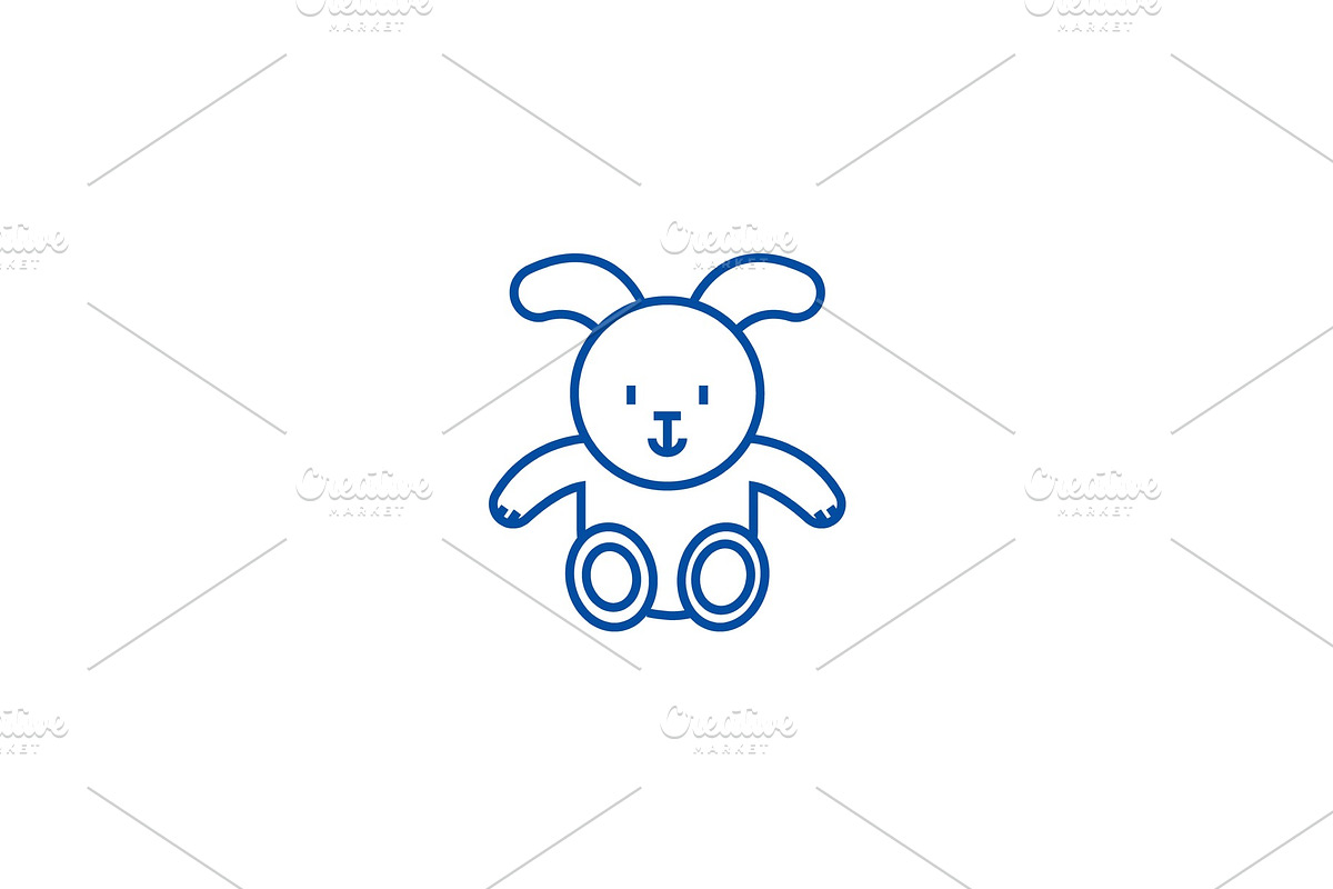 Rabbit baby line icon concept in Illustrations - product preview 8