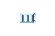 Radiator steel panel line icon