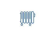 Radiator,oil heater line icon