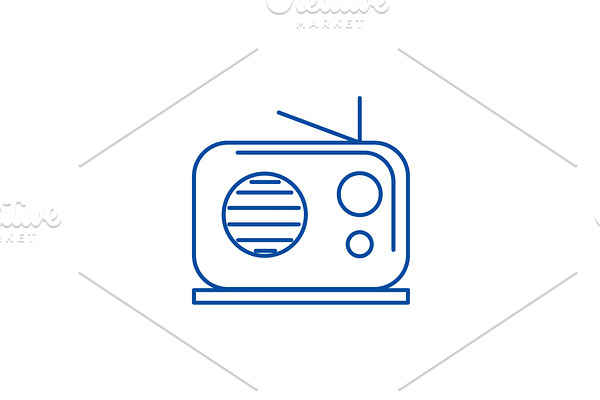 Radio reciever line icon concept