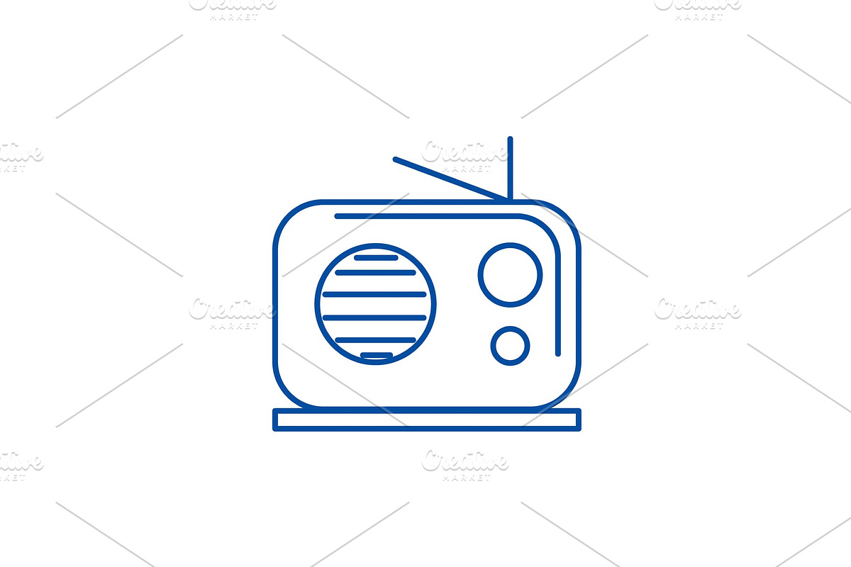 Radio reciever line icon concept in Objects - product preview 8