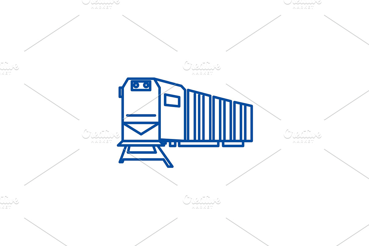 Railway logistics,train,cargo line in Illustrations - product preview 8