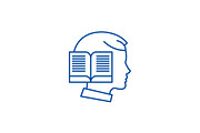 Reading time line icon concept