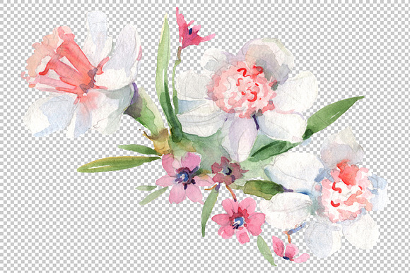 Bouquet Refinement Watercolor png in Illustrations - product preview 4