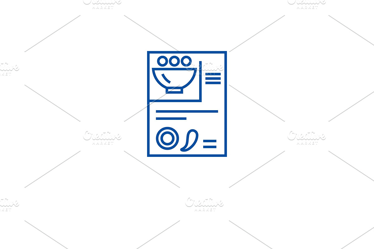 Recipe card line icon concept in Illustrations - product preview 8