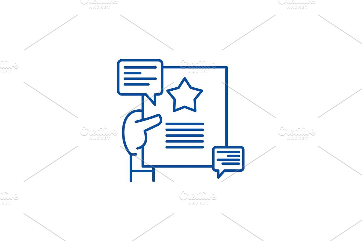 Recommendations line icon concept in Illustrations - product preview 8