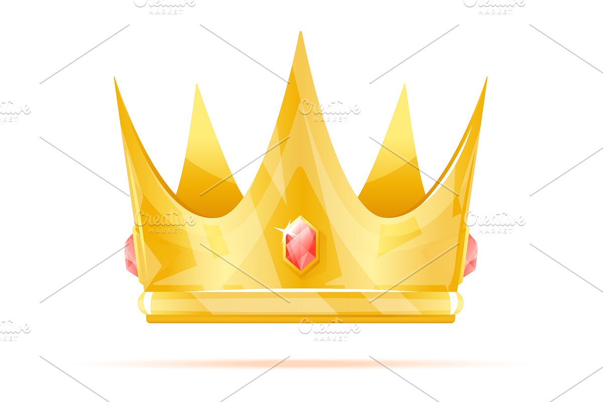 Golden queen crown isolated in Illustrations - product preview 8