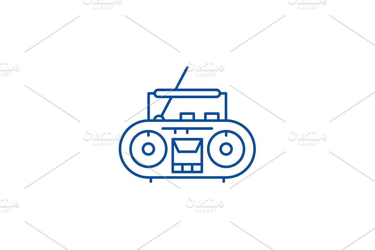 Record player line icon concept in Objects - product preview 8