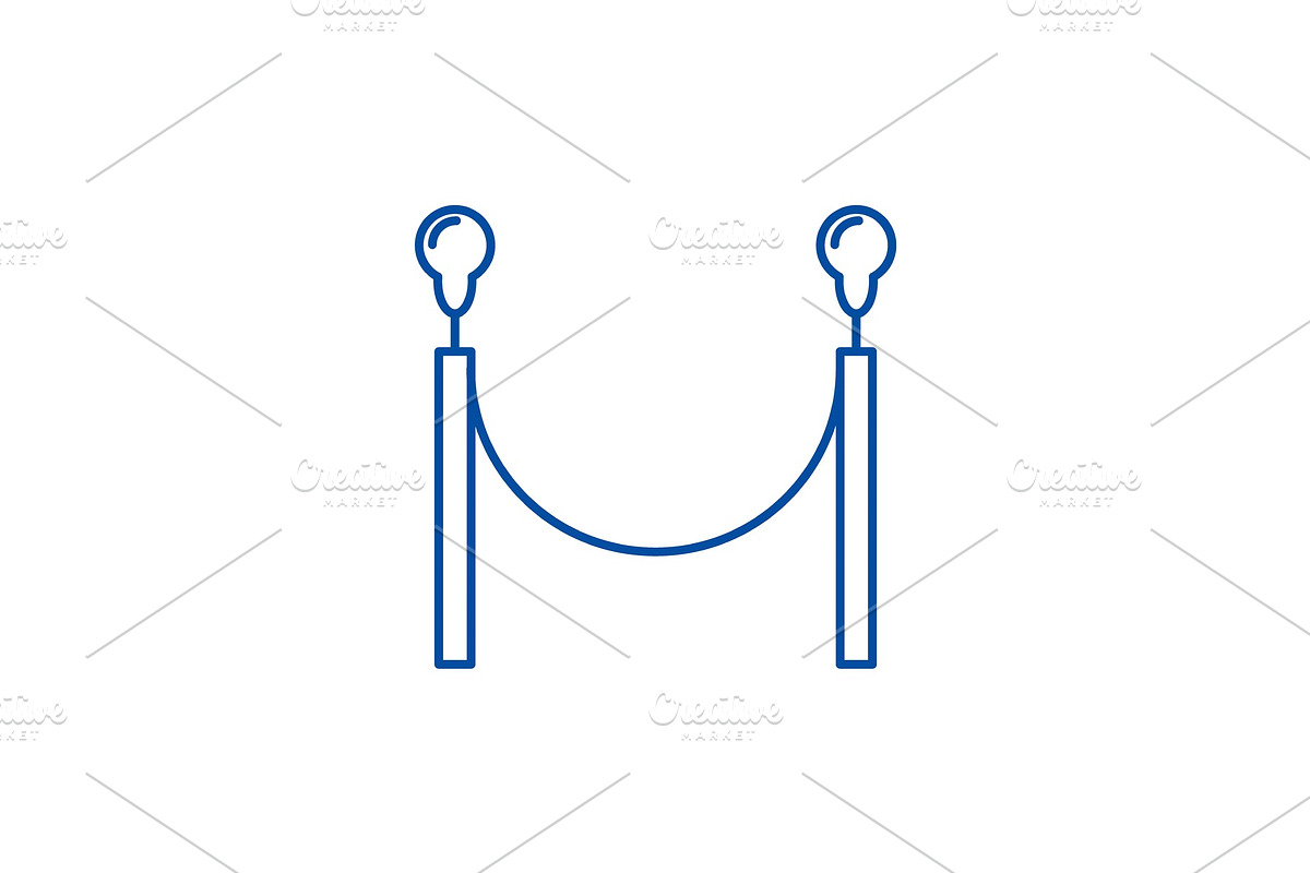 Red carpet fence line icon concept in Illustrations - product preview 8