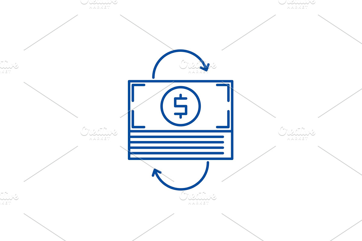 Refinancing line icon concept in Illustrations - product preview 8