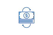 Refinancing line icon concept