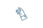 Relax hand line icon concept. Relax
