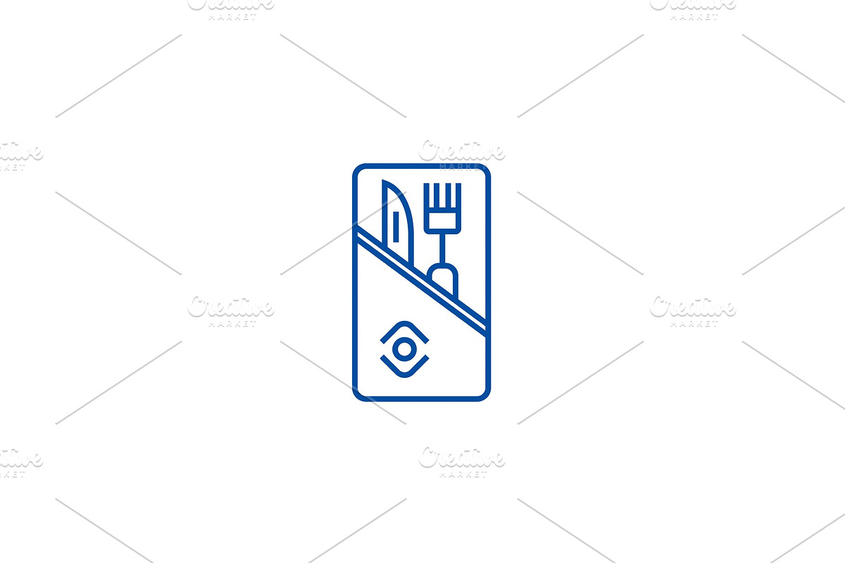 Restaurant service,knife and fork in Illustrations - product preview 8