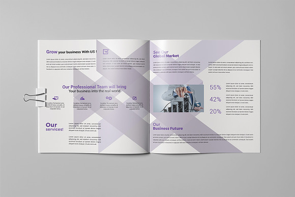 Bi-fold Square Brochure in Brochure Templates - product preview 2