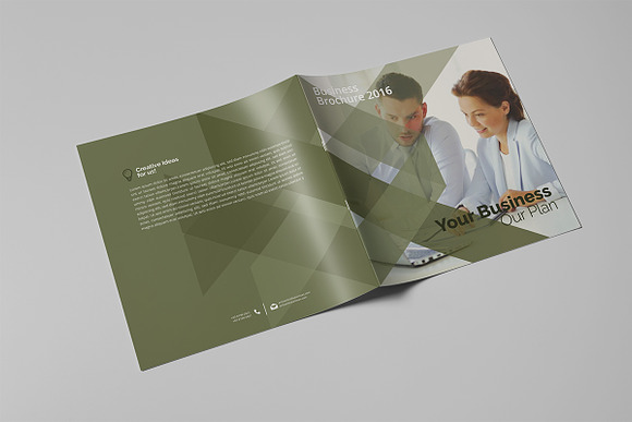 Bi-fold Square Brochure in Brochure Templates - product preview 3