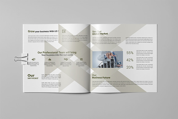 Bi-fold Square Brochure in Brochure Templates - product preview 4