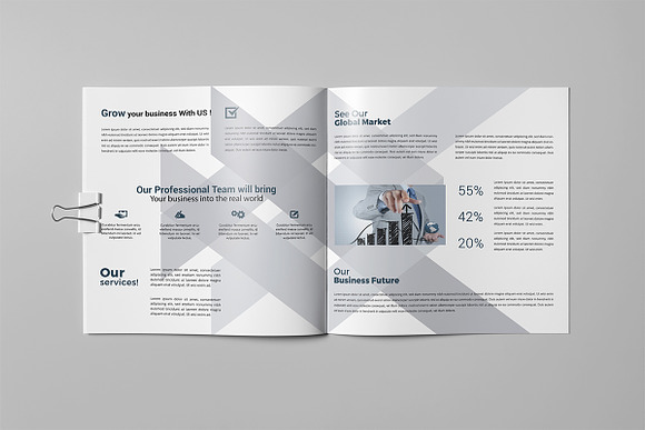 Bi-fold Square Brochure in Brochure Templates - product preview 6