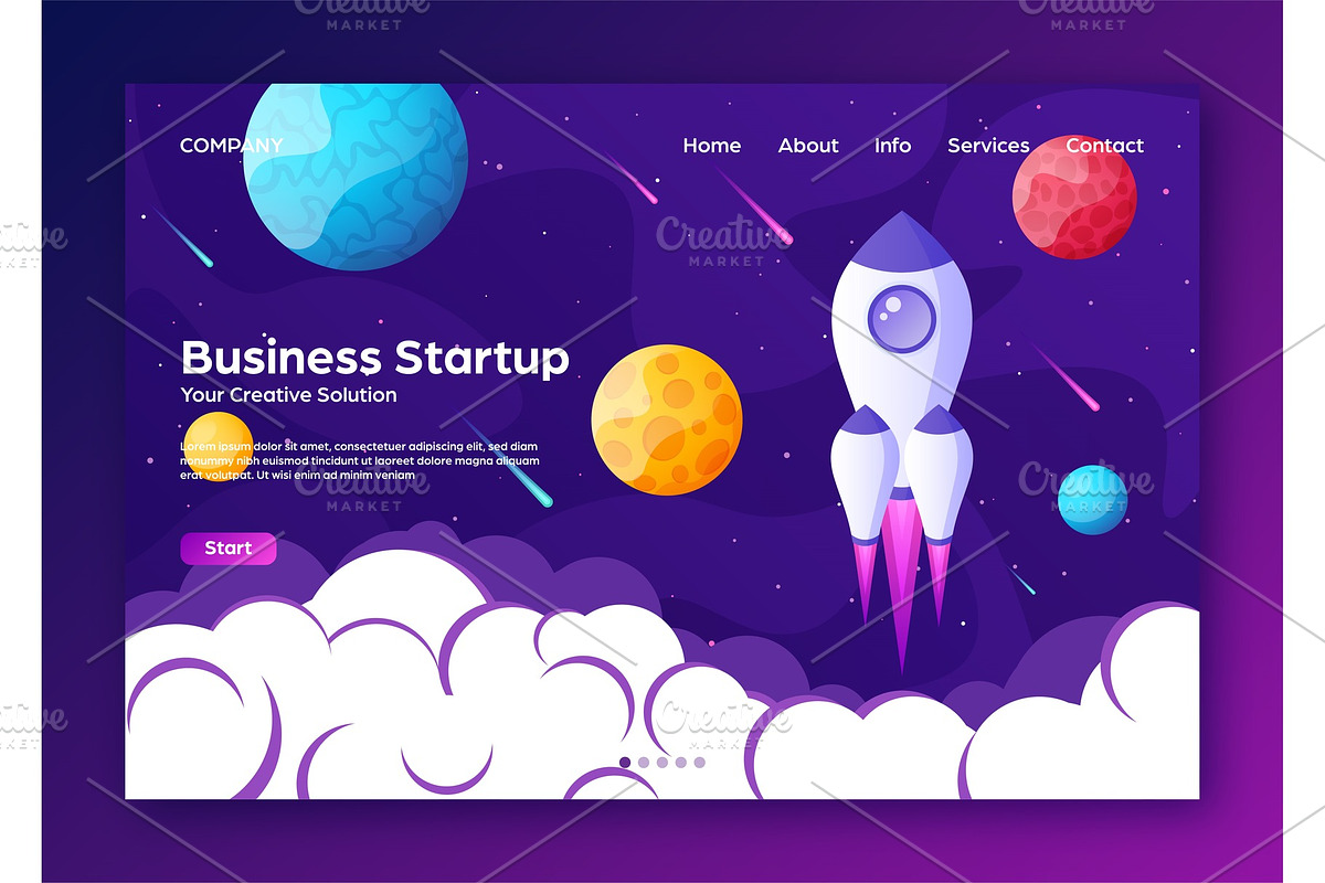 Website landing home page with in Illustrations - product preview 8