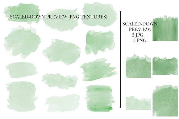 Soft Green Watercolor Textures in Textures - product preview 5