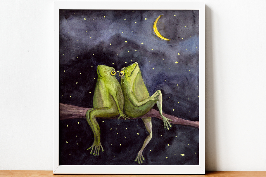 Dreaming Frogs Illustration