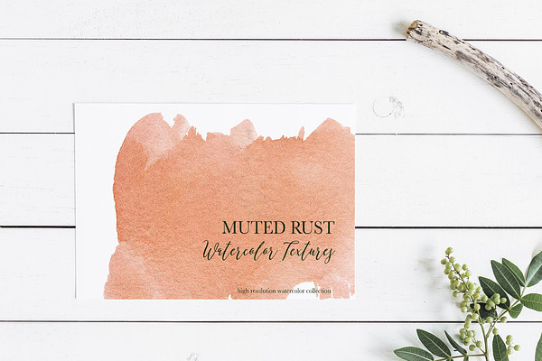 Muted Rust Watercolor Textures
