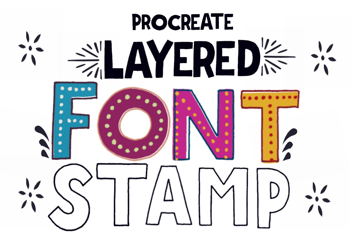 Procreate - Layered Font Stamp A-Z in Add-Ons - product preview 8