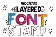 Procreate - Layered Font Stamp A-Z