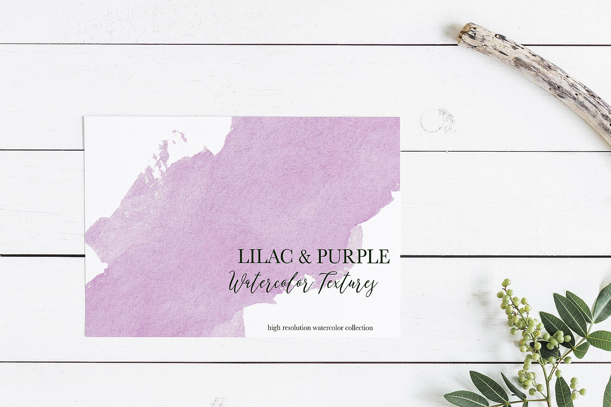 Lilac & Purple Watercolor Textures in Textures - product preview 8