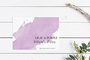 Lilac & Purple Watercolor Textures