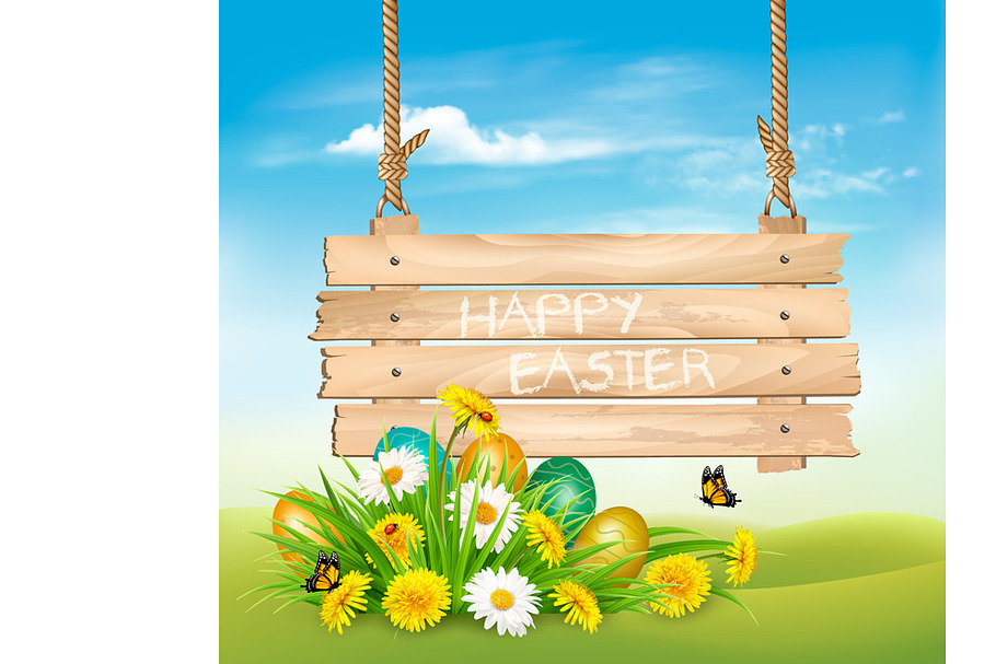 Easter Holiday Background. Vector