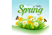 Nature spring background. Vector