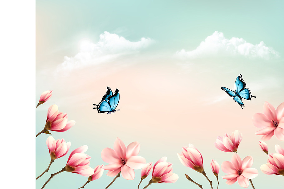 Nature spring background. Vector in Illustrations - product preview 8