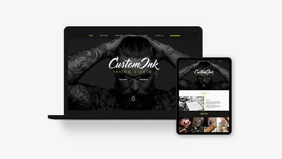 Tattoo Studio Website Template in Website Templates - product preview 1
