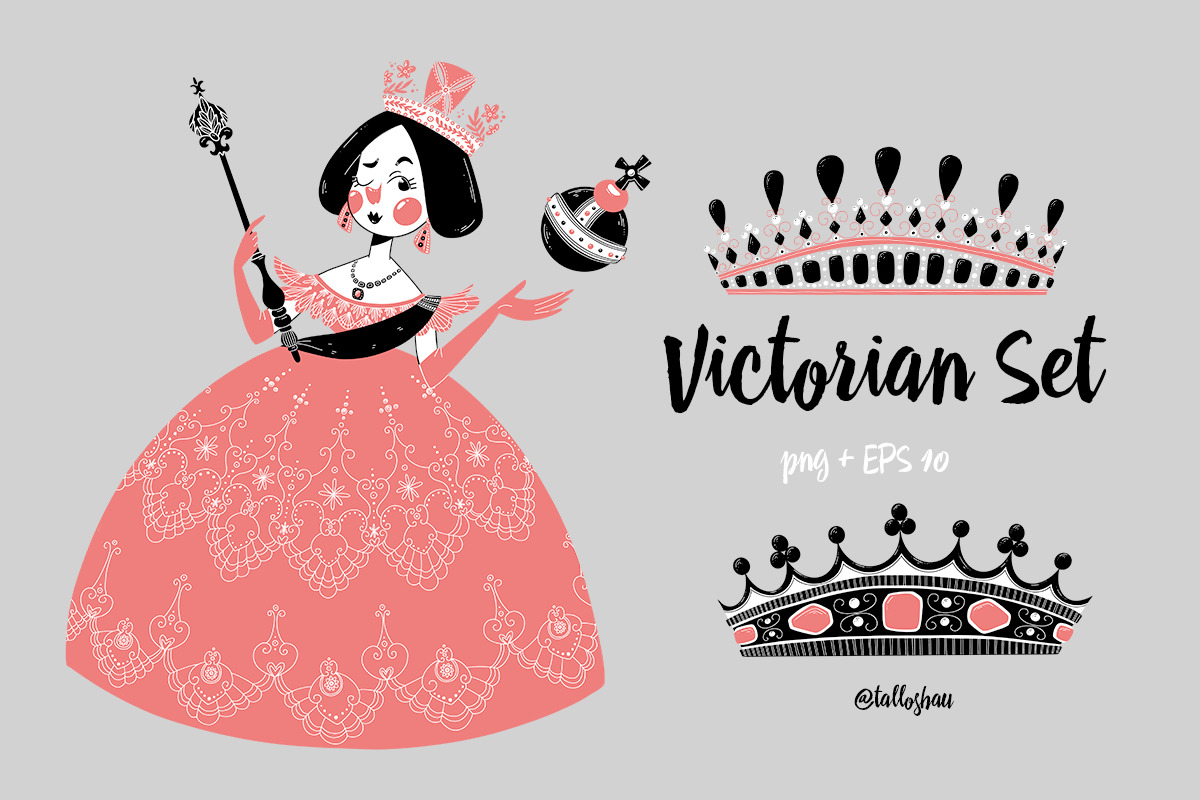 Victorian set. in Illustrations - product preview 8
