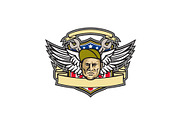 American Crew Chief Shield Mascot