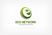 E Leaf Letter Logo