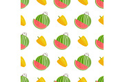 Seamless Pattern with Yellow Pepper