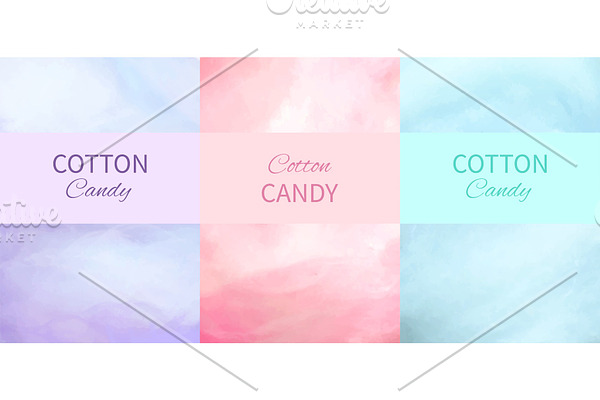 Cotton Candy Backgrounds in Purple