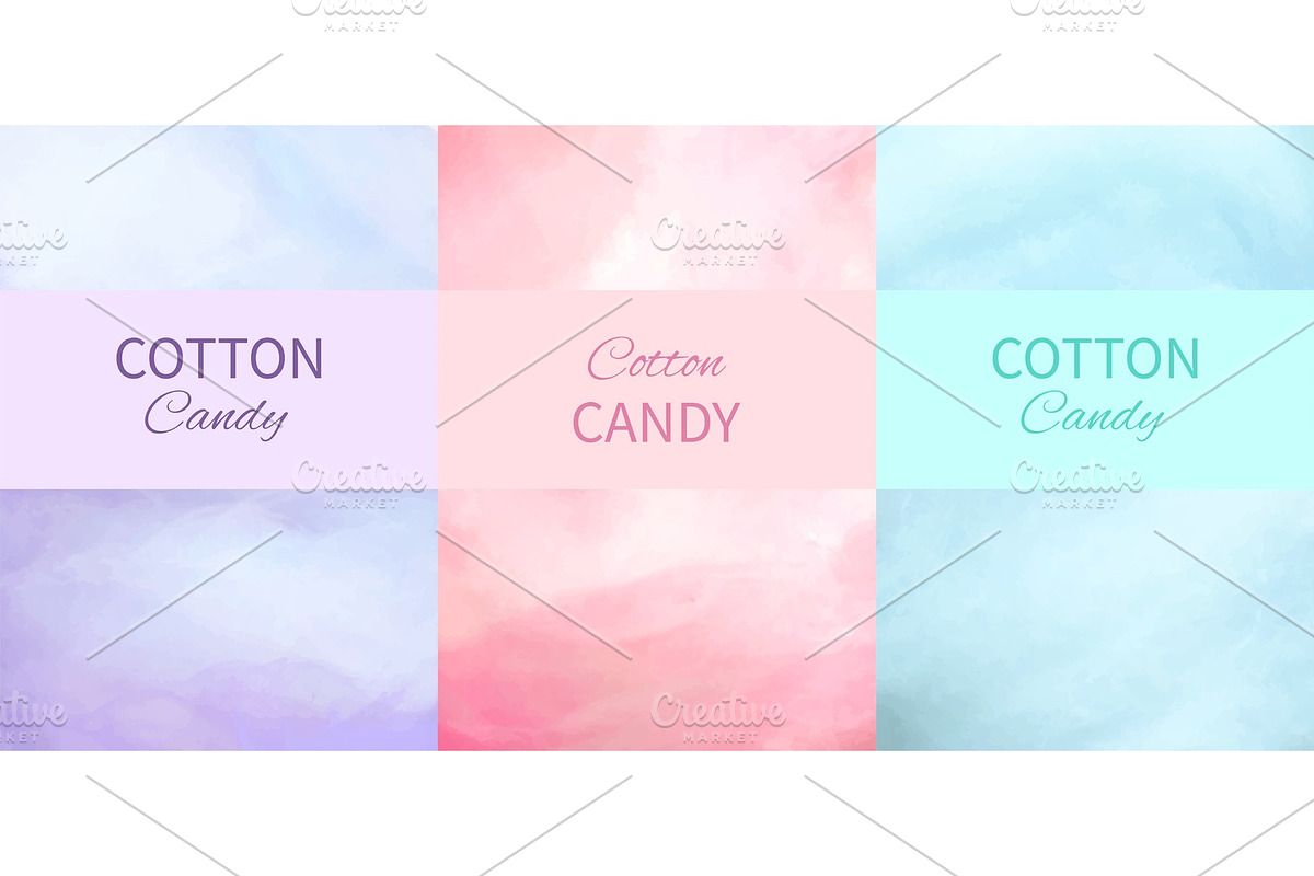 Cotton Candy Backgrounds in Purple in Illustrations - product preview 8